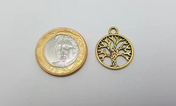 Pingente Árvore da Vida Dourado de 2,4cm