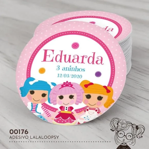 Adesivo Redondo Lalaloopsy - 00176