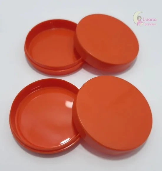 Latinha Laranja de Plástico 5,5cm Pacote com 12 Unidades