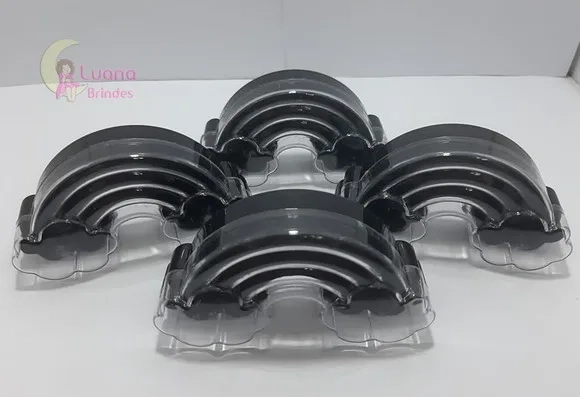 Baleiro Arco Íris Preto de acrílico - pct c/5 unidades