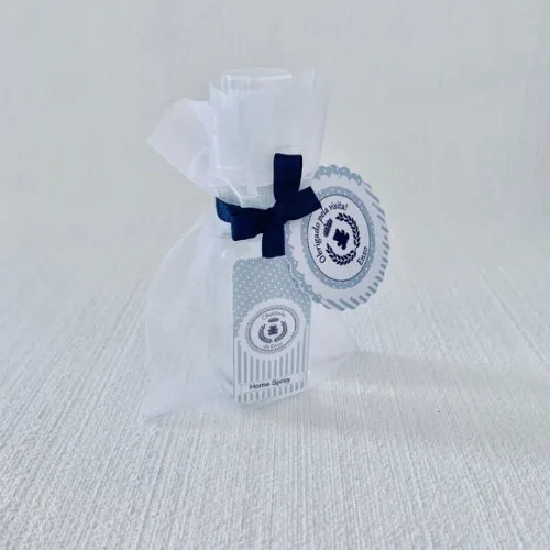 Lembrancinha Maternidade Home Spray floral urso rei organza