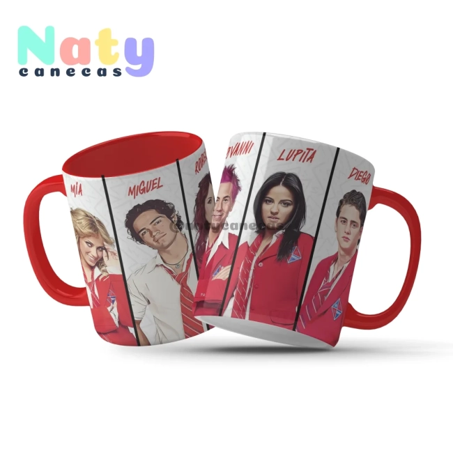 Caneca Personalizada  RBD Alça Color