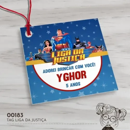 Tag Quadrada Liga da Justiça - 00183