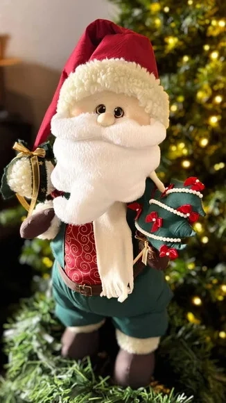 Papai Noel e Mamãe Noel Decorativo + Rena