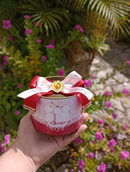 Tubolata Luxo Personalizada Festa Cerejinha Lembrancinhas