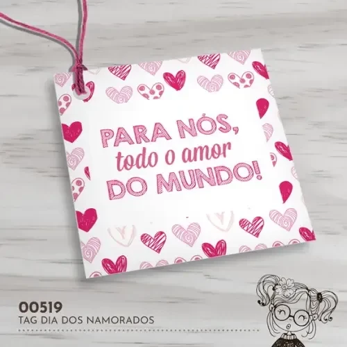 Tag Quadrada Dia dos Namorados - 00519