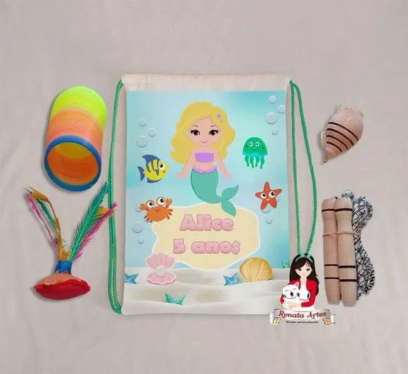 Mochila Boa Infância Tema Sereia