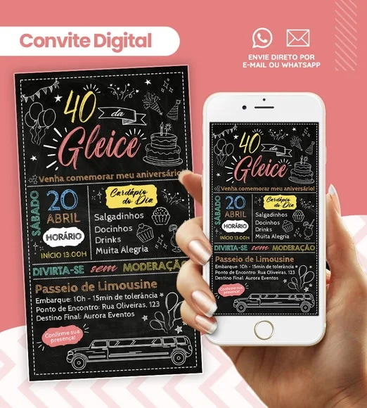 Convite Digital Festa na Limousine