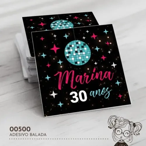 Adesivo Quadrado Balada - 00500