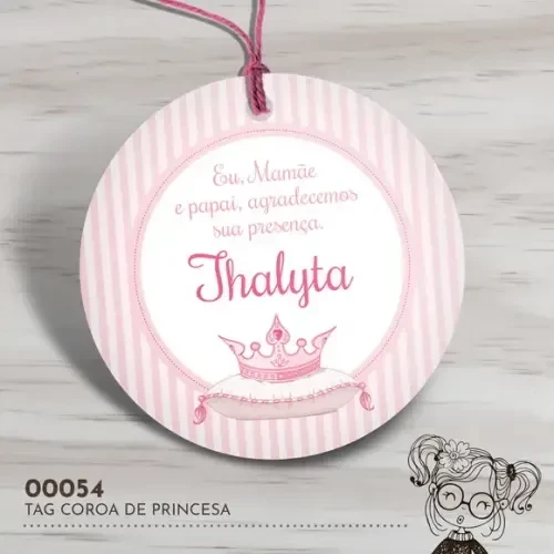 Tag Redonda Coroa de Princesa - 00054