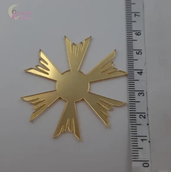 Aplique Base Divino Acrílico Espelhado Dou Pct 4 Unidades