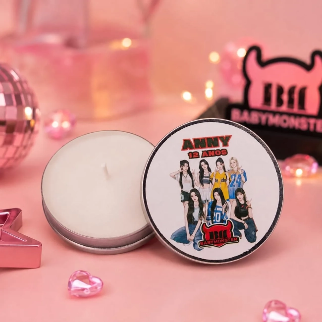 51 unidades de Vela Aromática na latinha Personalizada, BabyMonster - Eventos, Festas, Brindes, fazemos qualquer tema