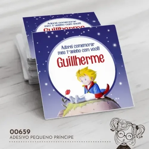 Adesivo Quadrado Pequeno Príncipe - 00659