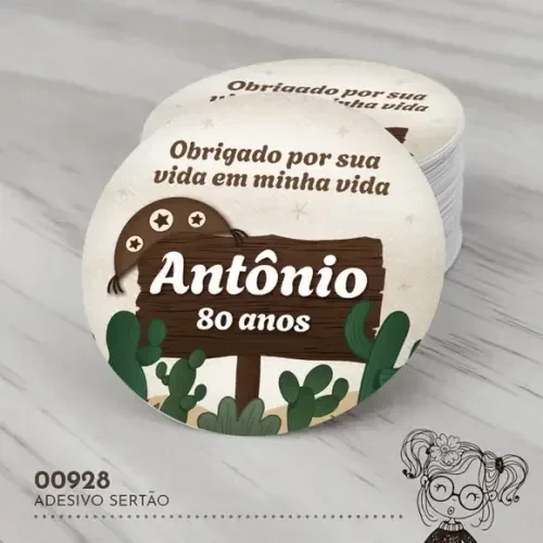 Adesivo Redondo Sertão - 00928