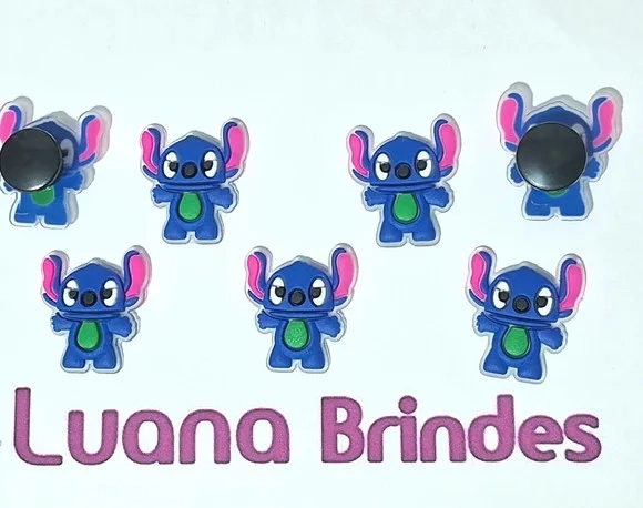 Pins para Crocs Stitch 2cm Emborrachado 6 Unidades