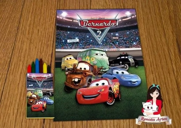 Revista de Colorir com Giz Carros