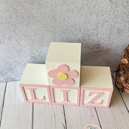Cubos 8x8cm Decoração Bebê Jardim