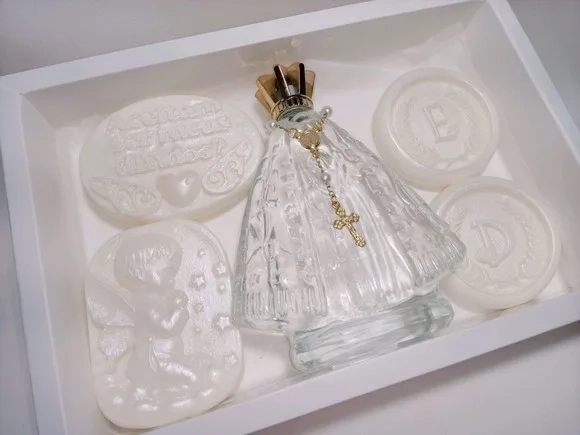 Presente Padrinhos de Batismo Kit Aromatizador Nossa Senhora