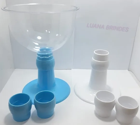Bomboniere de acrílico com Tampa Azul - 1 unidade