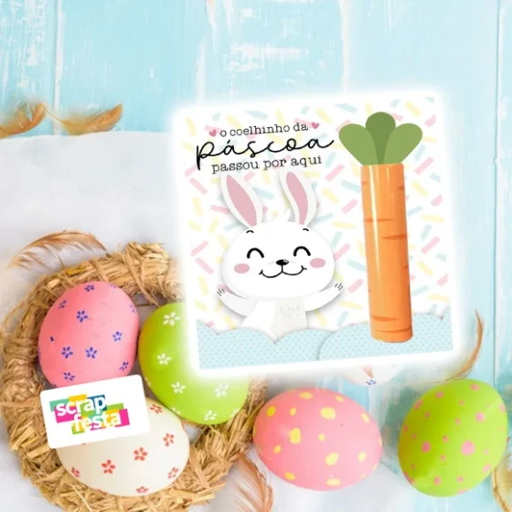 Card para Chocolate Baton/bis Personalizado Festa Páscoa