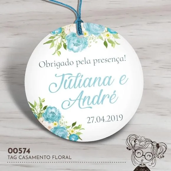 Tag Redonda Casamento - 00574