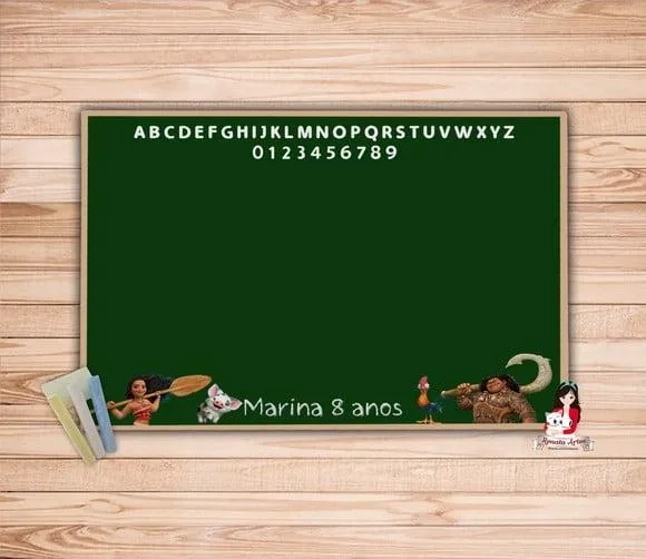 Lousa Personalizada com Giz Moana