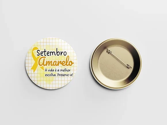 Botton Alfinete 38mm - Setembro Amarelo