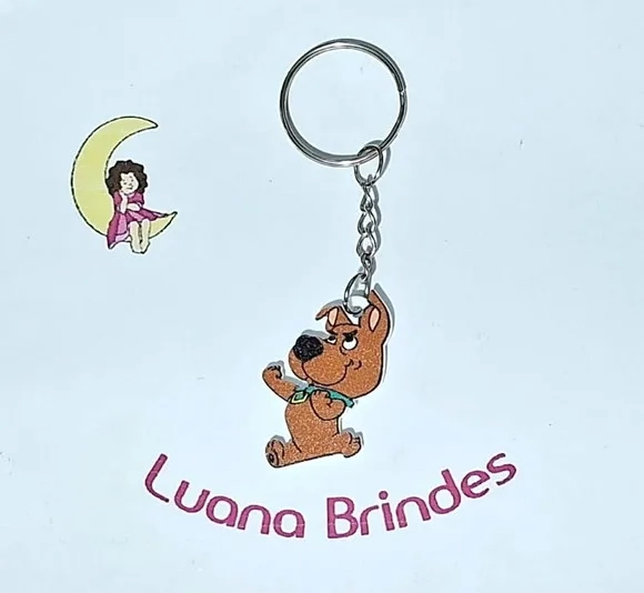 Chaveiro Scooby-loo Acrílico Pacote com 6 Unidades