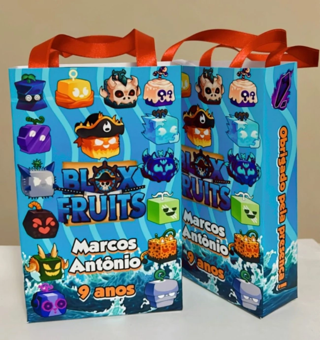 Sacolinhas Personalizadas Blox Fruts Lembrancinhas Para Aniversário