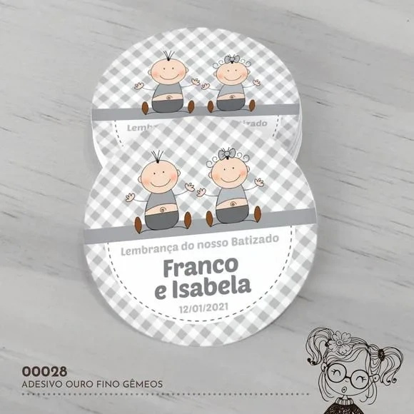 Adesivo Água Ouro Fino Gêmeos - 00028