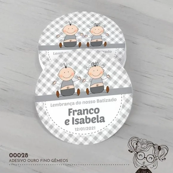 Adesivo Água Ouro Fino Gêmeos - 00028