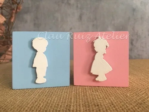 Chá de Revelação cubos 6x6cm CASAL