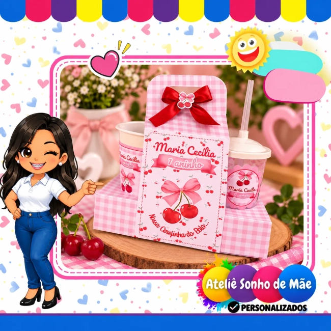 Kit Festa Personalizado Cerejinha do Bolo – Cineminha