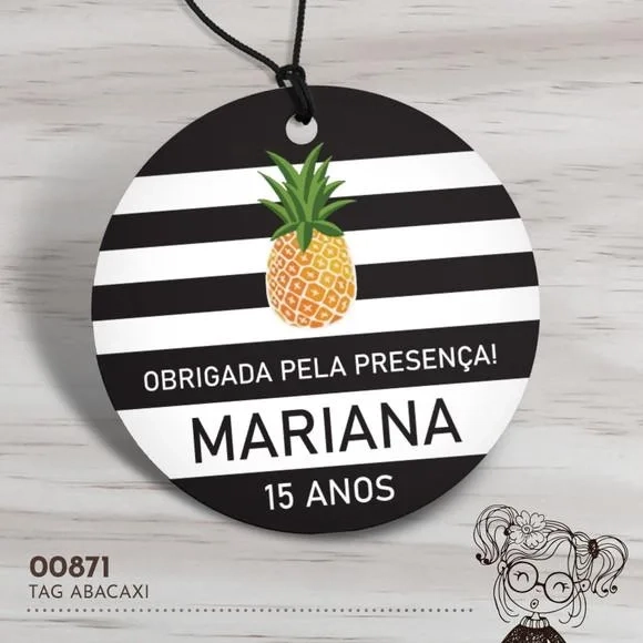 Tag Redonda Abacaxi - 00871