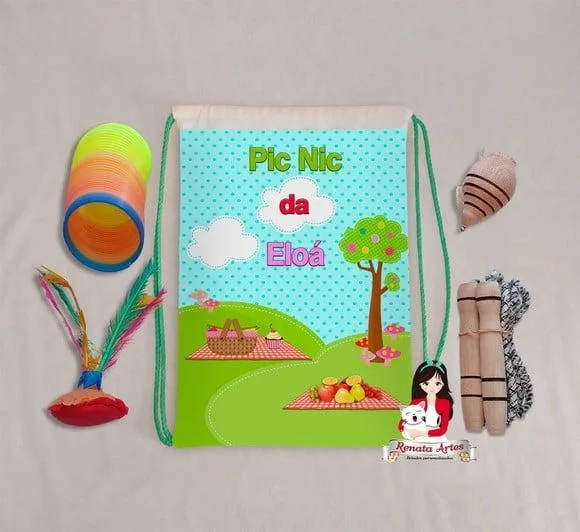 Mochila Boa Infância Tema Picnic