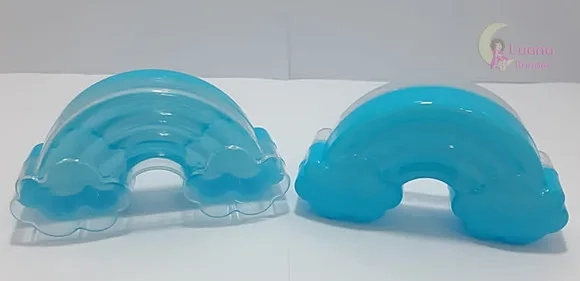 Baleiro Arco Íris Azul de Acrílico - Pct C/5 Unidades
