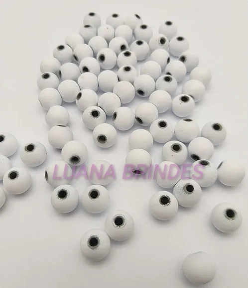 Bola Emborrachada Branca 10mm Pct 60 Unidades