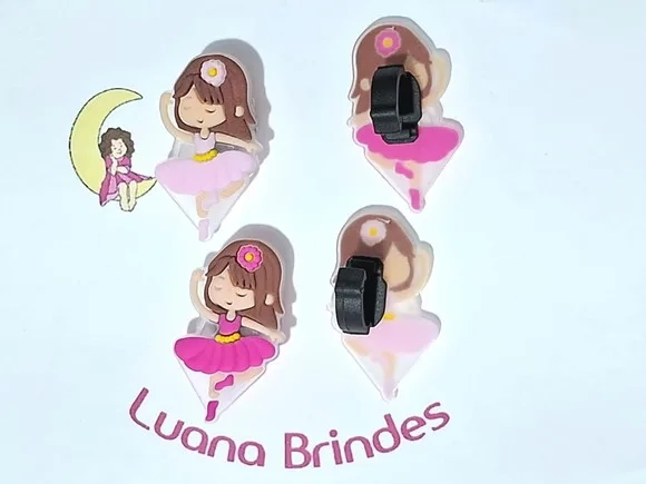 Pins para Cadarço Bailarina Emborrachado Pacote com 6 Unidad