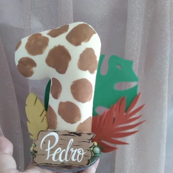 Safari Idade Nome Personalizado Kit com 20