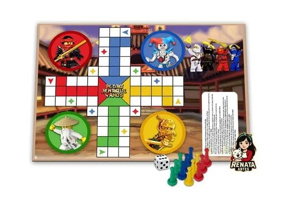 Jogo de Ludo Personalizado Ninjago