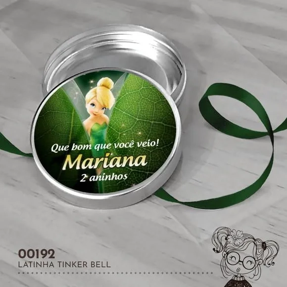 Latinha Adesivada Tinker Bell - 00192