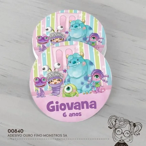 Adesivo Água Ouro Fino Monstros Sa - 00840