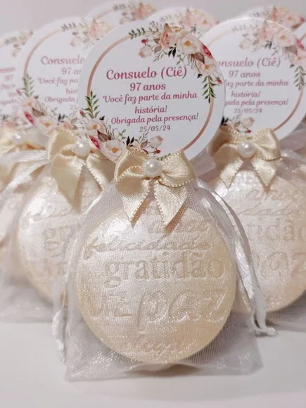 Lembrancinha 97 Anos: Sabonete Desejos de Gratidão P