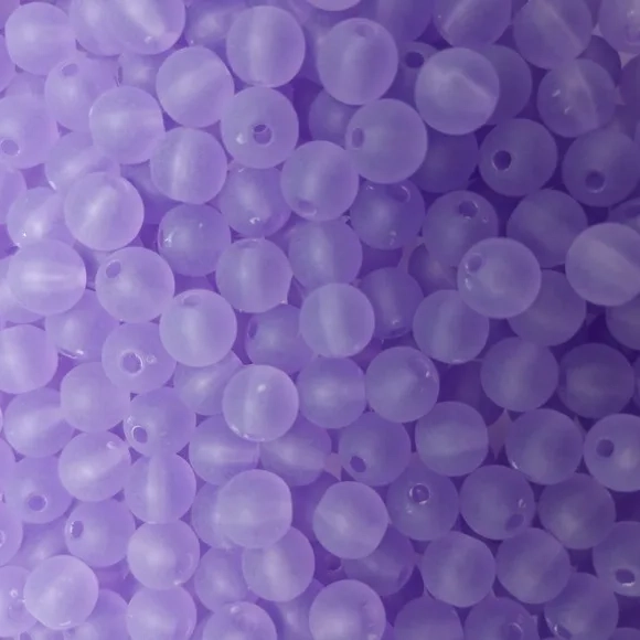 Bola Fosca Com Furo Roxo 8mm Pct 100 Unidades