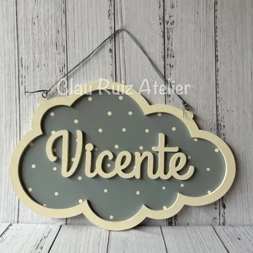 Porta de Maternidade Nome Composto - Decoração Bebê