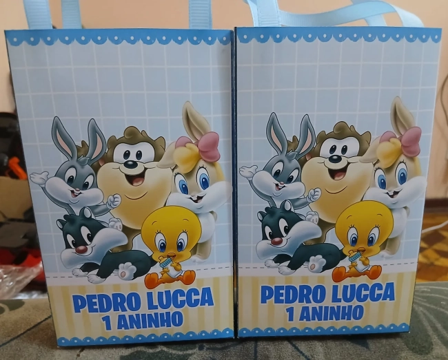 Sacolinhas personalizadas para Lembrancinhas Looney Tunes