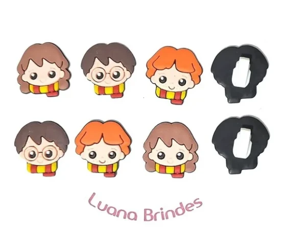 Harry Potter com Adaptador pra Crocs ou Tênis - 6 Unidades