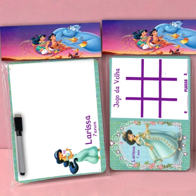Lousa Magica Personalizada lembrancinhas Princesa Jasmine