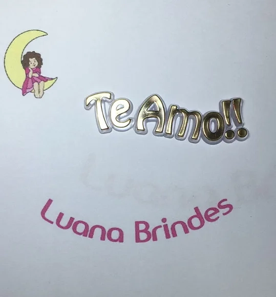 Plaquinhas te Amo de Acrílico Injetado Pct C/5 Unidades
