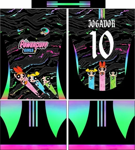 Arte Vetor Camisa Interclasse Meninas Superpoderosas Black m